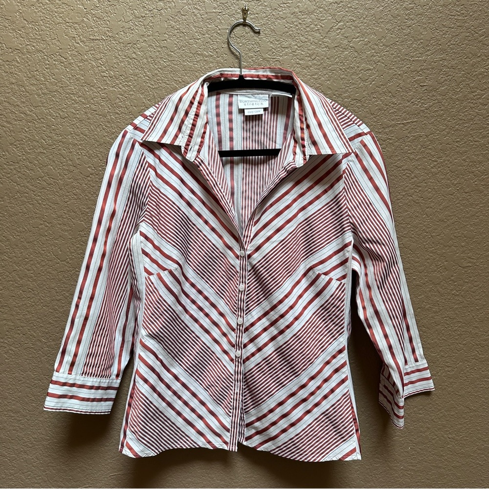 Worthington Stretch Button Down Top